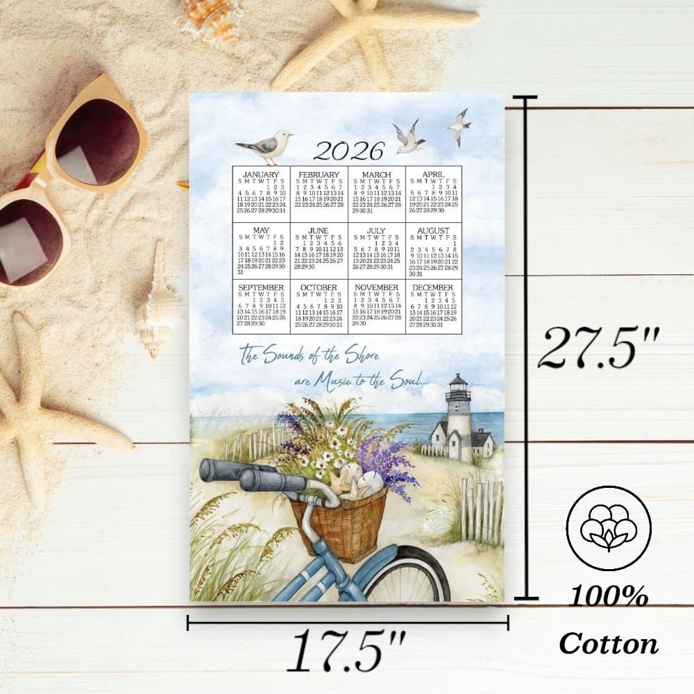Seashore 2026 Calendar Towel First Alternate Image