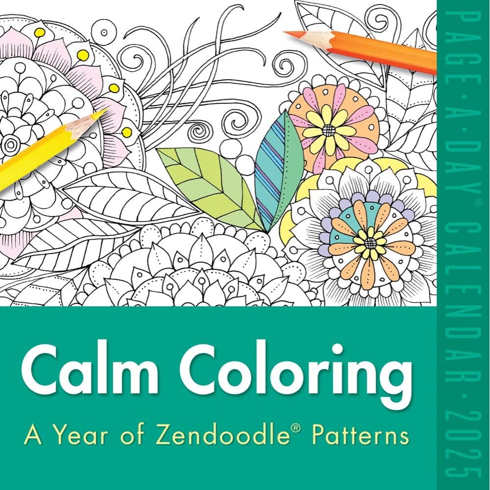 Calm Coloring 2025 Desk Calendar Main Image