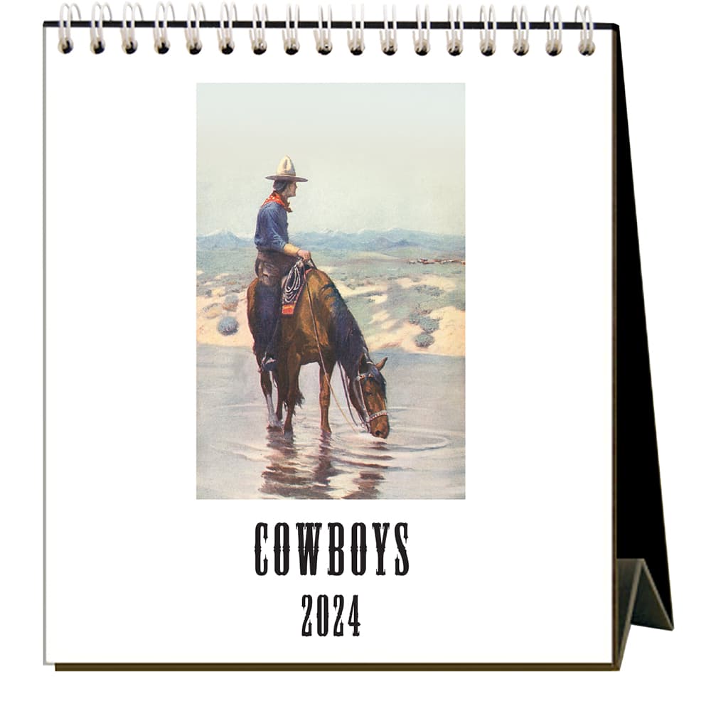 Cowboys 2024 Easel Desk Calendar Main Product Image width=&quot;1000&quot; height=&quot;1000&quot;