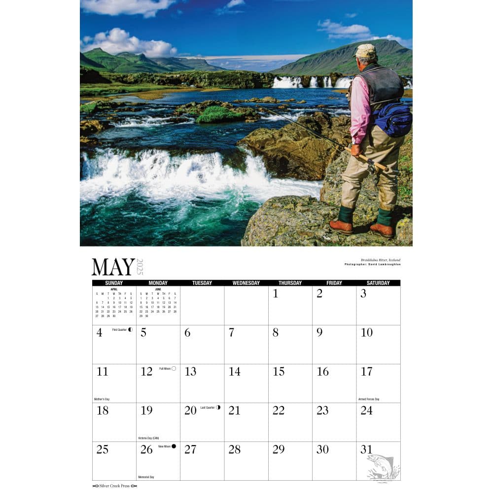 Trout Salmon and Steelhead 2025 Wall Calendar Alt2