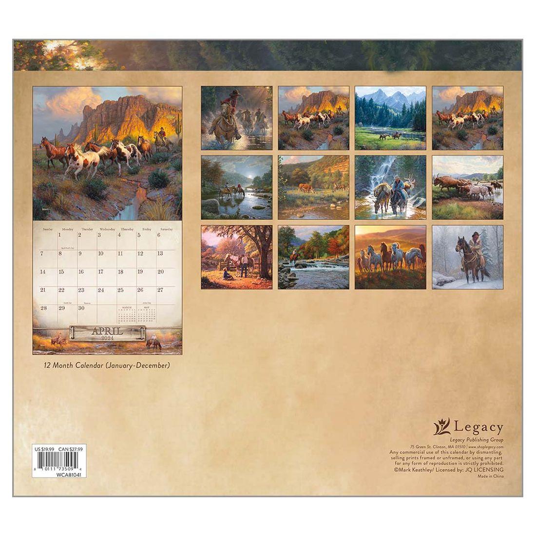 Home on the Range Keathley 2024 Wall Calendar