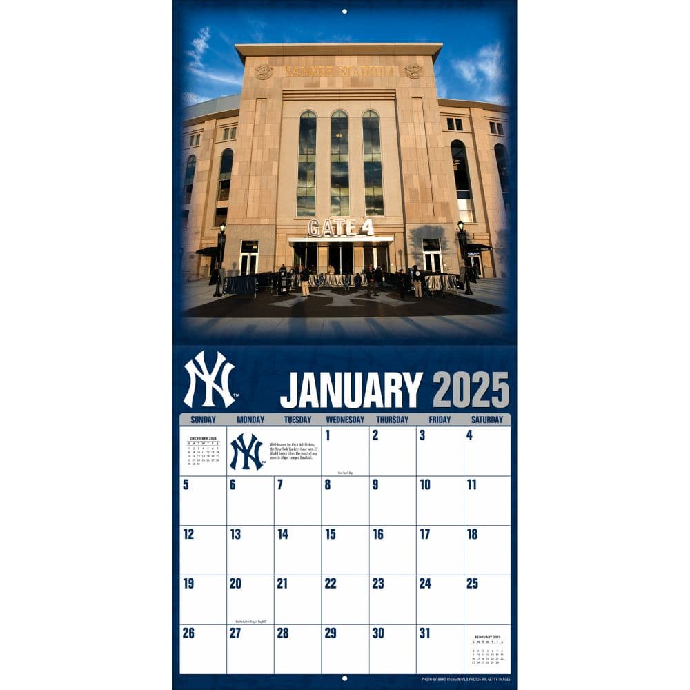 MLB Yankee Stadium 2025 Wall Calendar Third Alternate Image