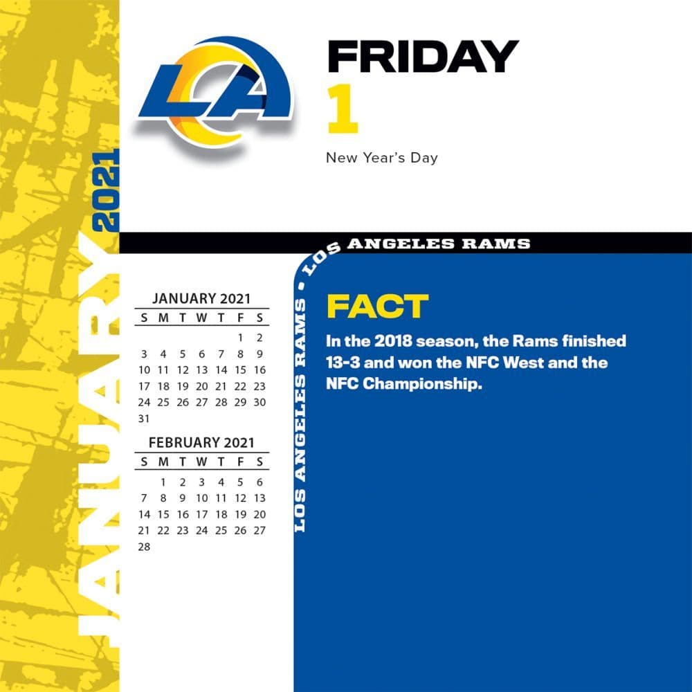 Los Angeles Rams Desk Calendar