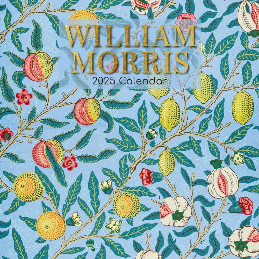 William Morris Rose 2025 Wall Calendar