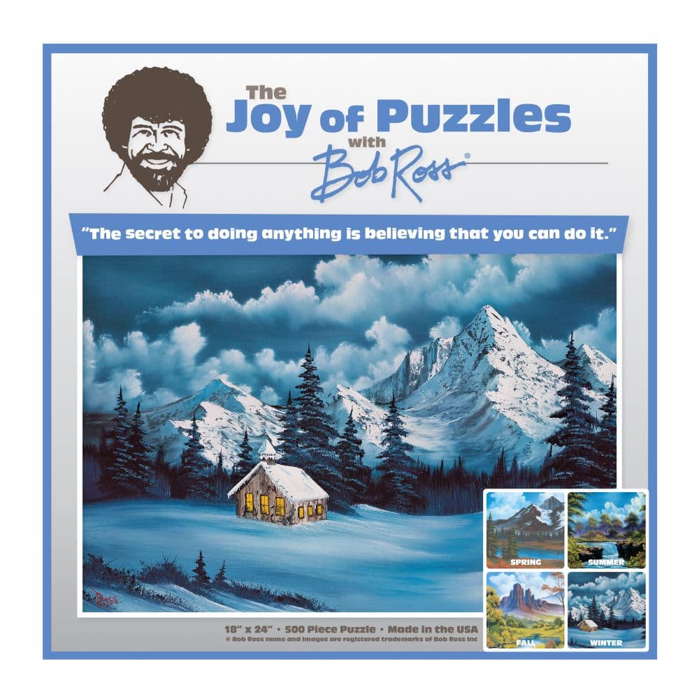 Bob Ross Winter Puzzle Main Image