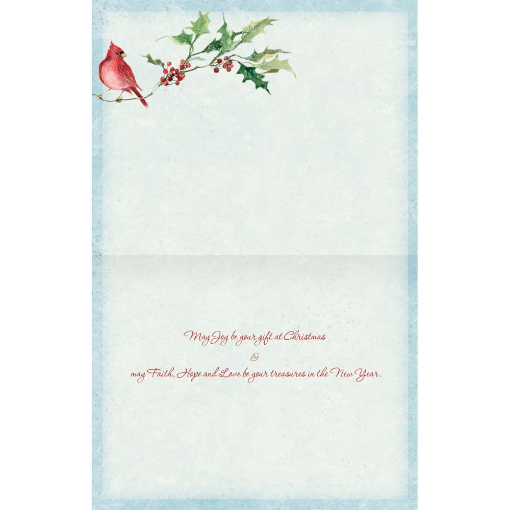 Cardinal and Berries Boxed Christmas Cards by Susan Winget Second Alternate Image