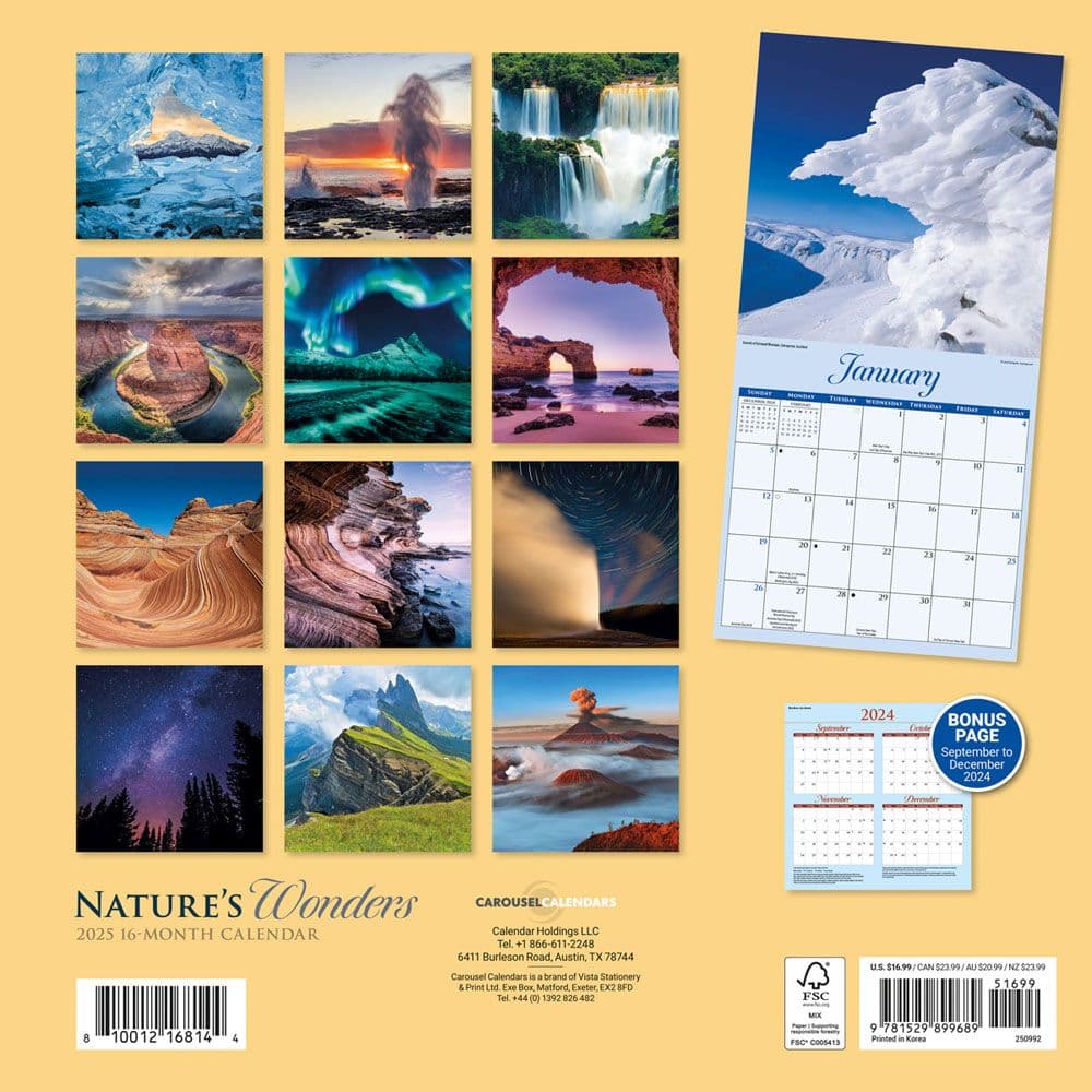 Natures Wonders 2025 Wall Calendar First Alternate Image width=&quot;1000&quot; height=&quot;1000&quot;