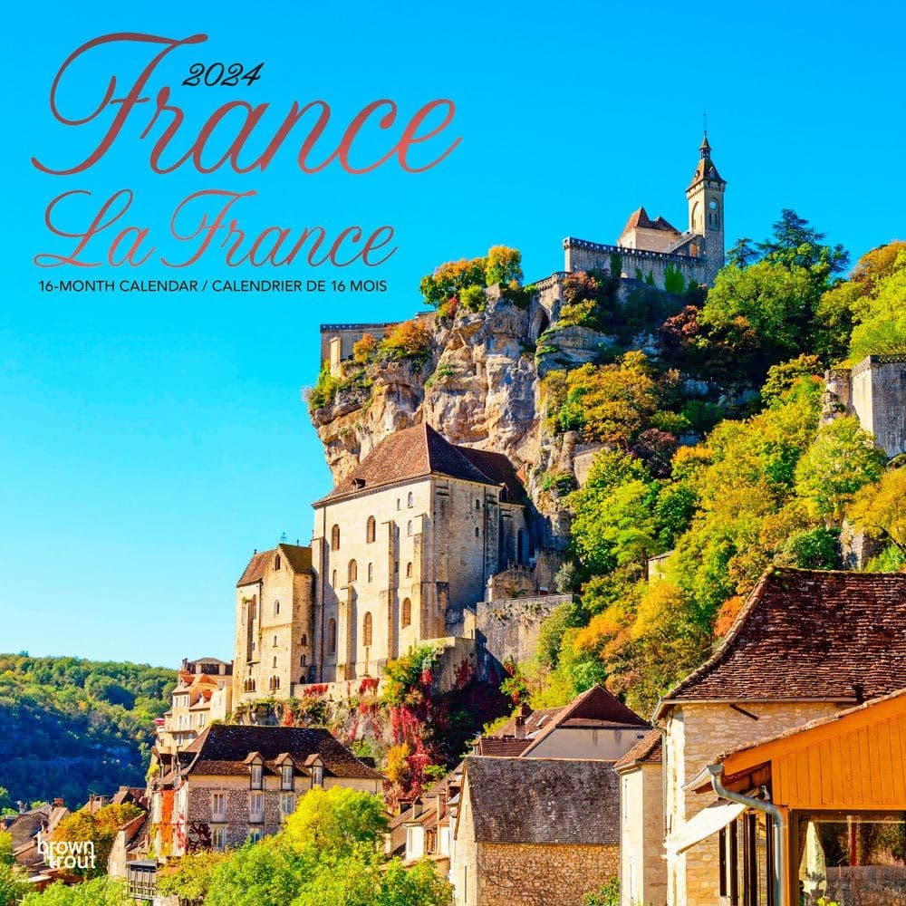 France La FranceEnglish French 2024 Wall Calendar