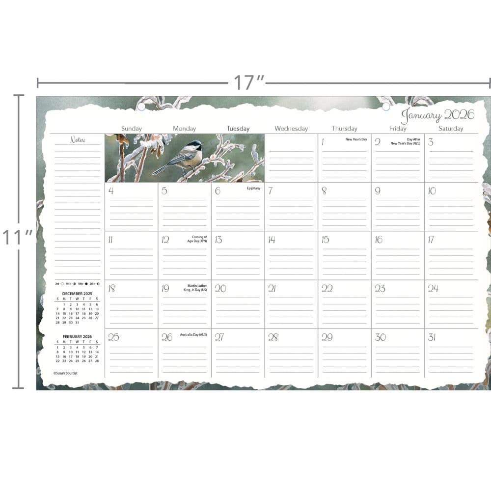 Songbirds 2026 Desk Pad Alt4