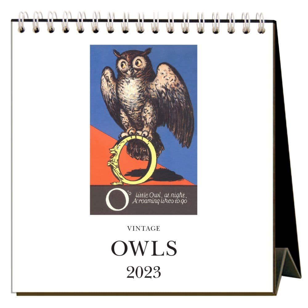 Found Image Press Owls 2023 Desk Calendar
