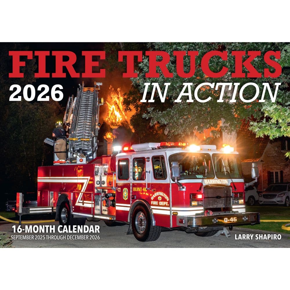 Fire Trucks in Action 2026 Wall Calendar Main Image