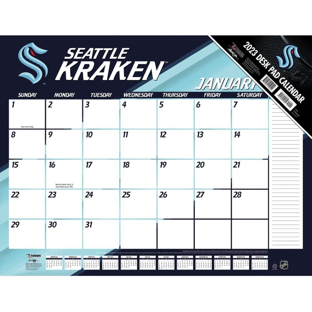 Seattle Kraken 2023 Desk Pad