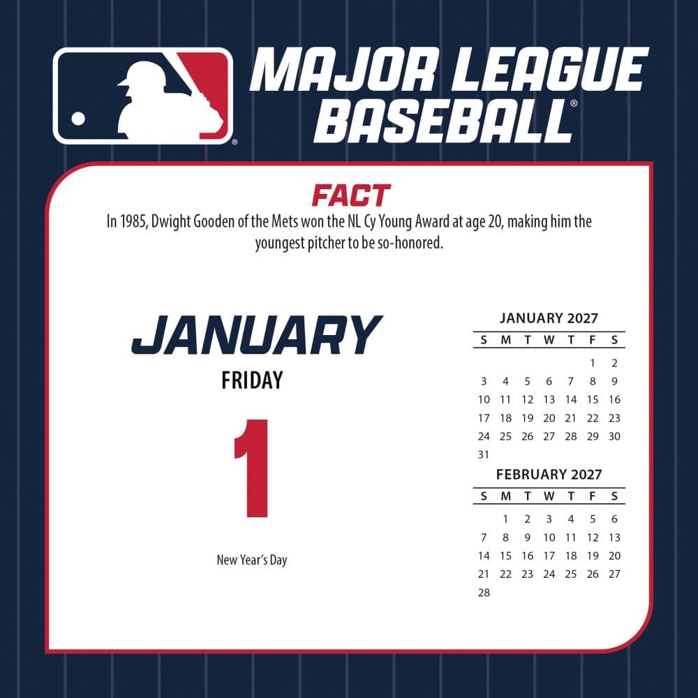 MLB All Team 2027 Desk Calendar Second Alternate Image