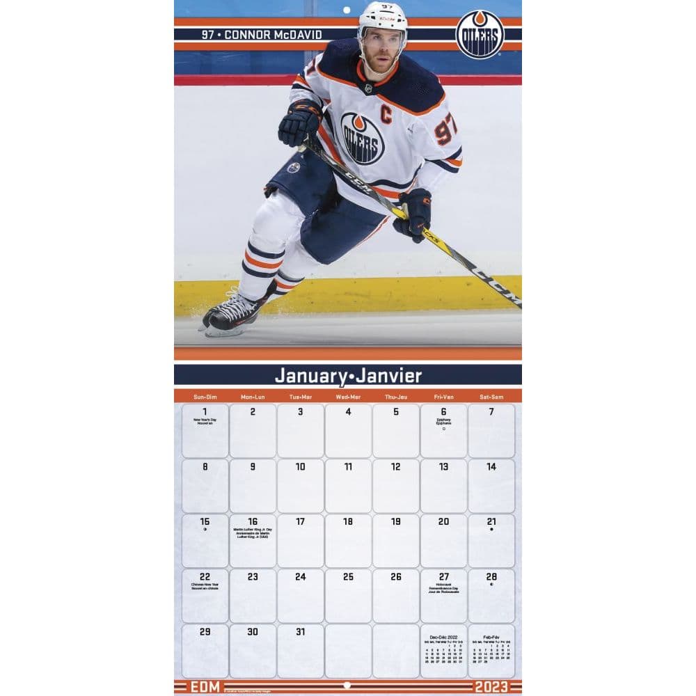 NHL Edmonton Oilers 2023 Wall Calendar - Calendars.com