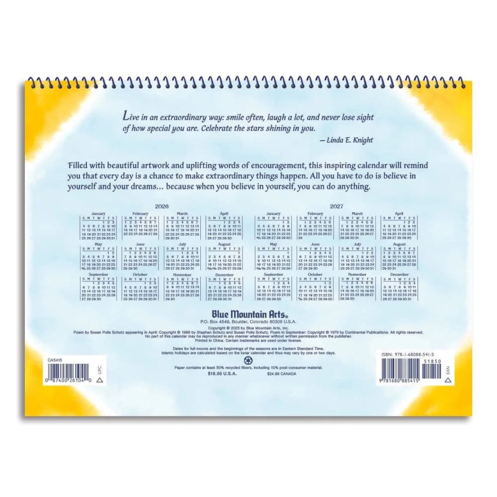 You Can Do Anything 2026 Wall Calendar First Alternate Image
