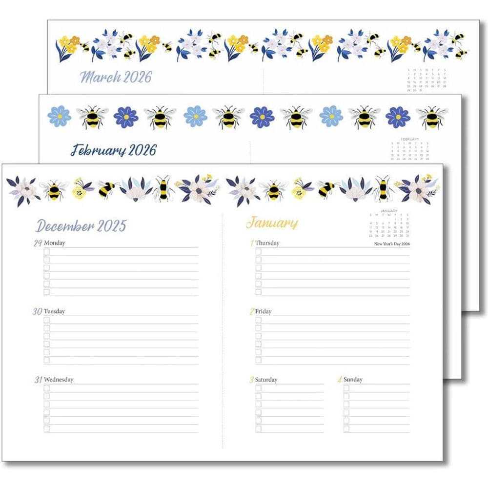 Garden Bee Weekly Softcover 2026 Planner Second Alternate Image