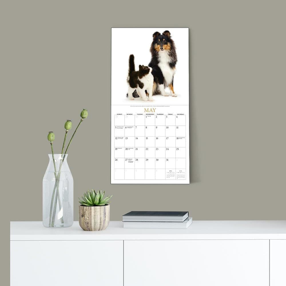Puppies &amp; Friends 2024 Mini Wall Calendar Fifth Alternate Image width=&quot;1000&quot; height=&quot;1000&quot;