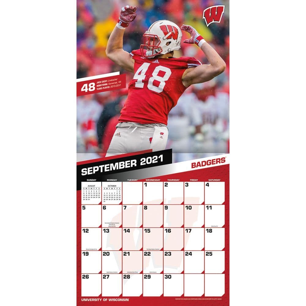 Wisconsin Badgers 2022 Schedule Wisconsin Badgers 2022 Wall Calendar - Calendars.com