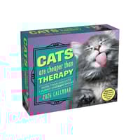image Cats Are Cheaper Than Therapy 2026 Desk Calendar Main Image
