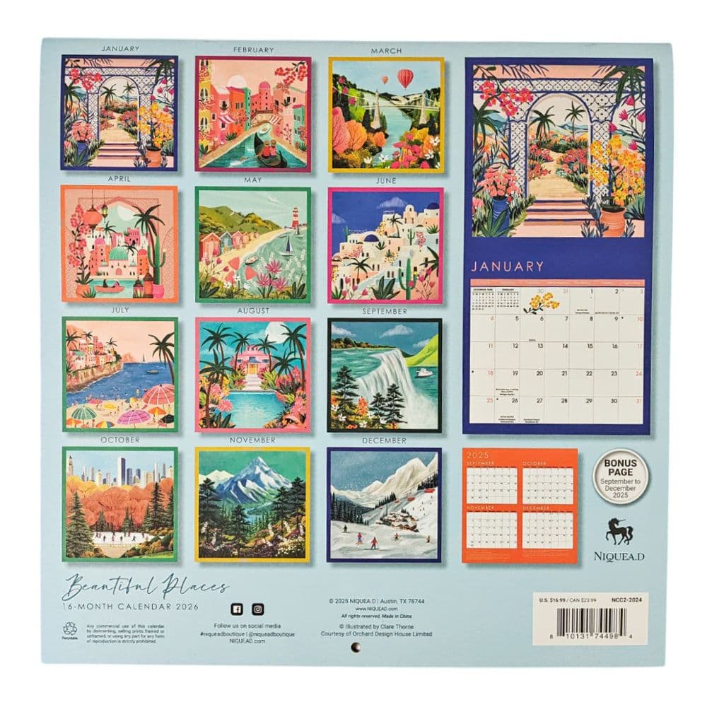 Beautiful Bright Places 2026 Wall Calendar First Alternate Image