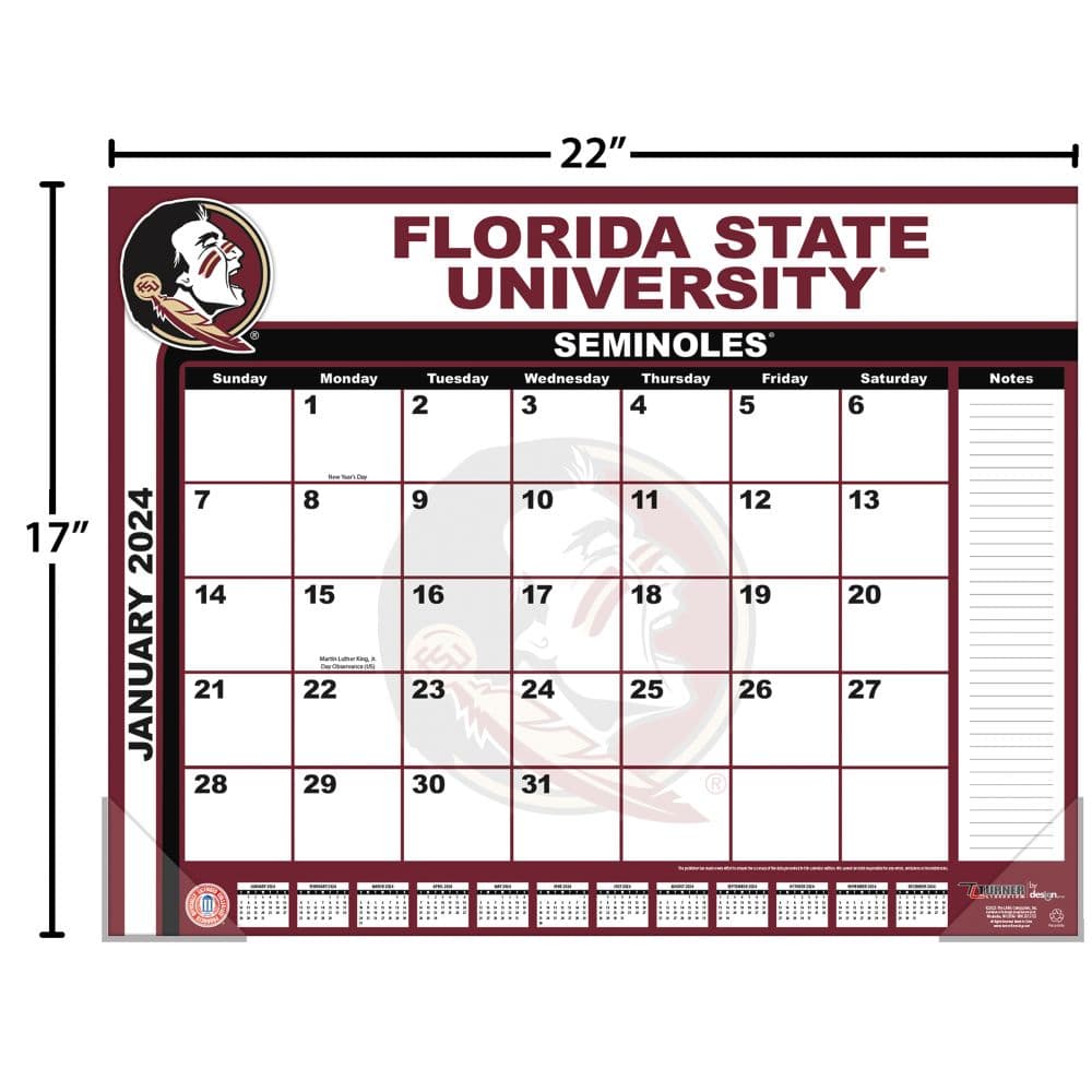 Florida State Seminoles 2024 Desk Pad Fourth  Alternate Image width=&quot;1000&quot; height=&quot;1000&quot;
