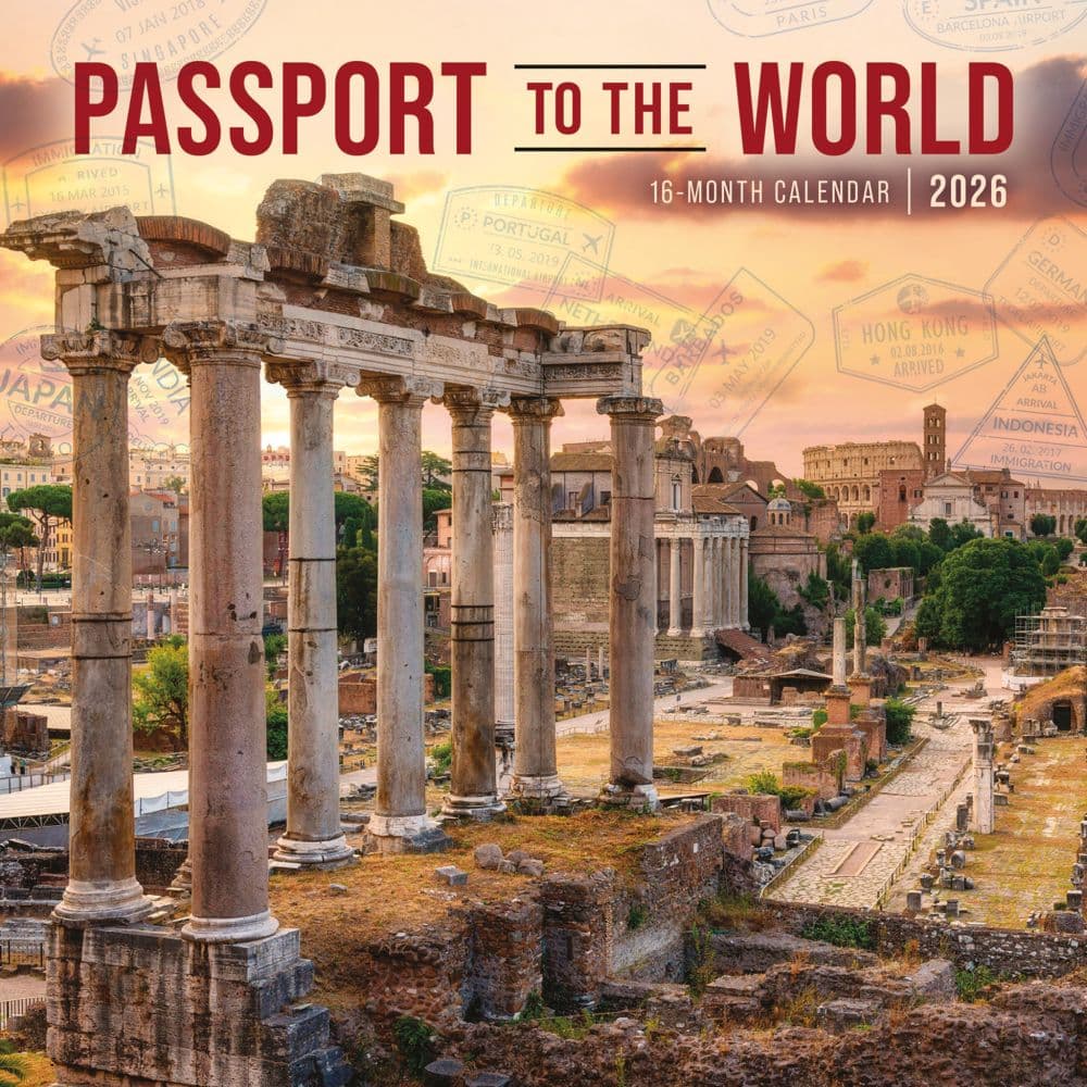 Passport to the World 2026 Mini Wall Calendar Main Image
