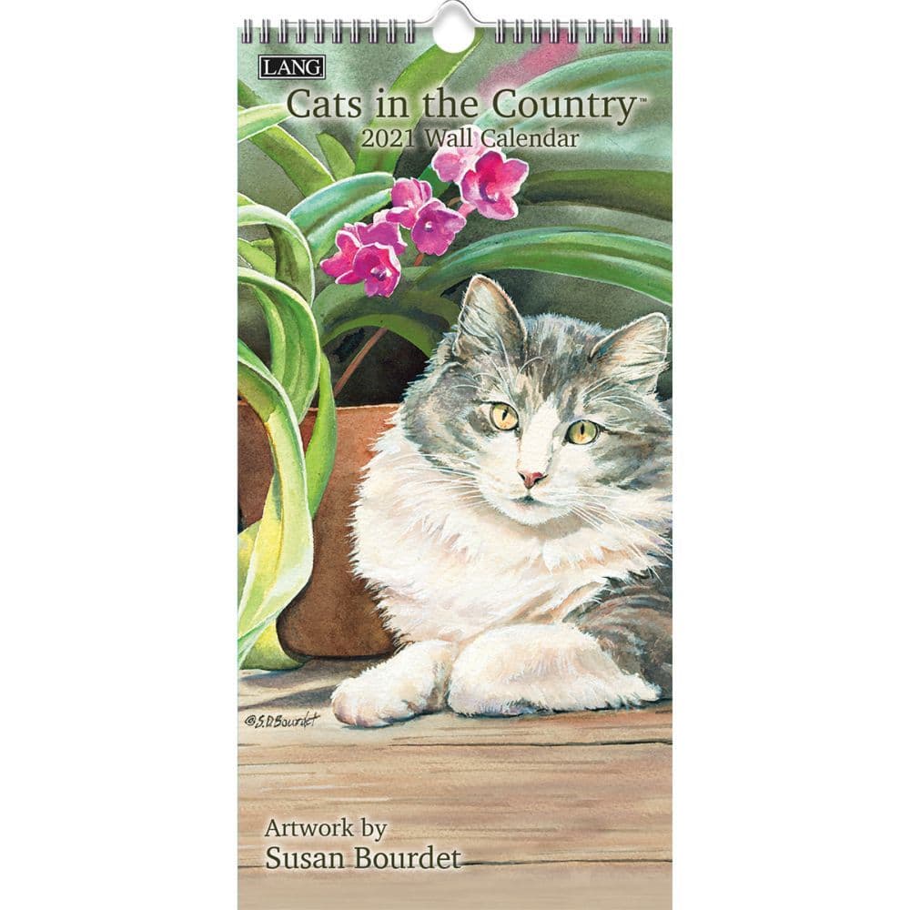 Cats in the Country Vertical Wall Calendar by Susan Bourdet