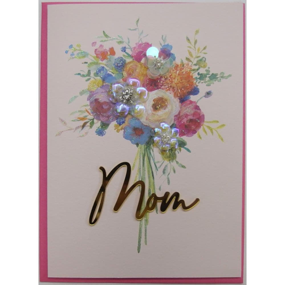 image Acrylic Mom with Flowers Mother's Day Card