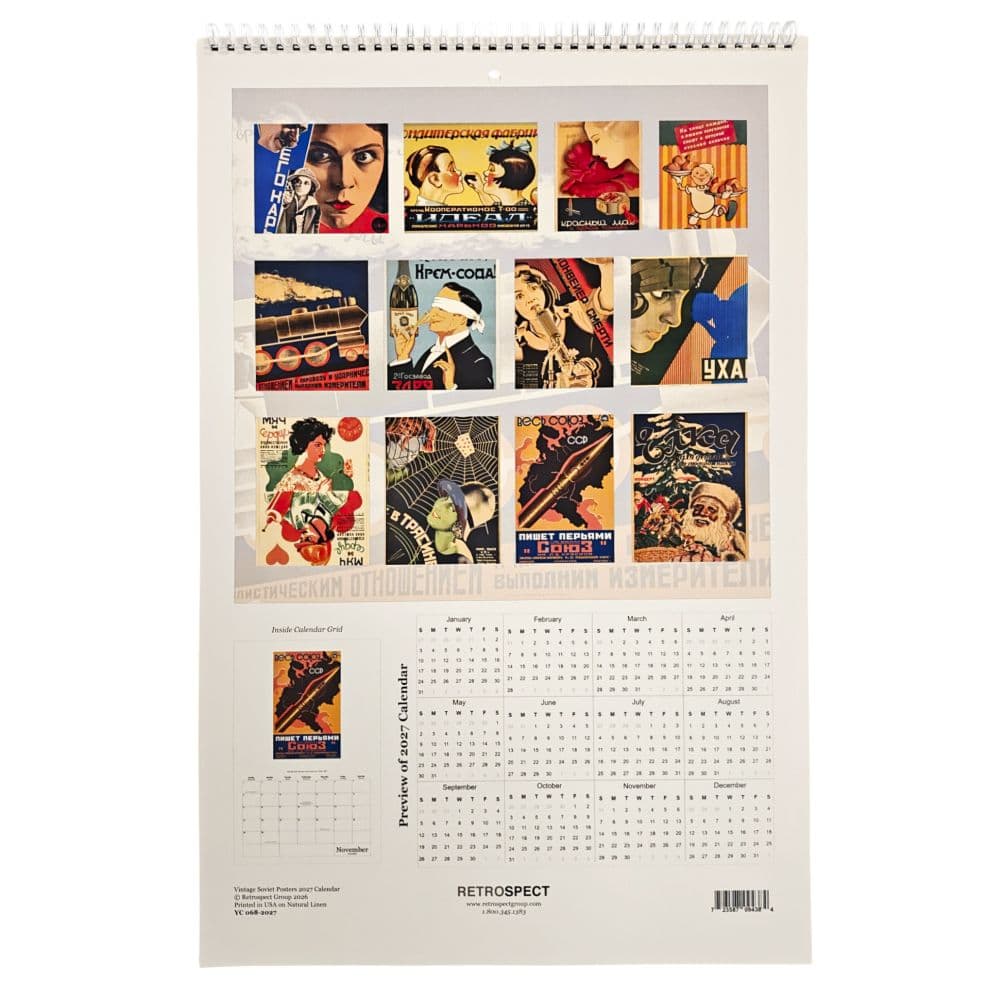 Vintage Soviet Poster 2027 Wall Calendar First Alternate Image