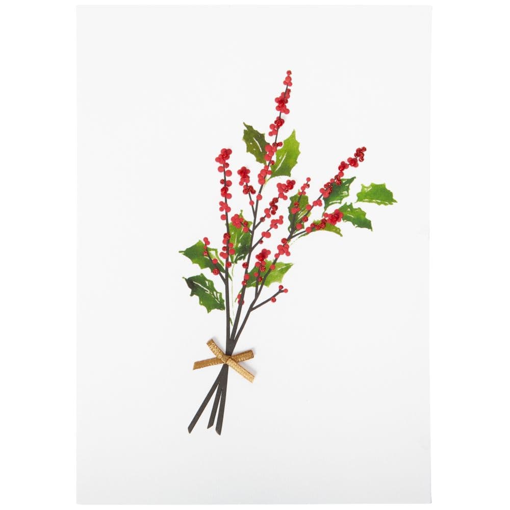 Holly Branch Christmas Card First Alternate Image