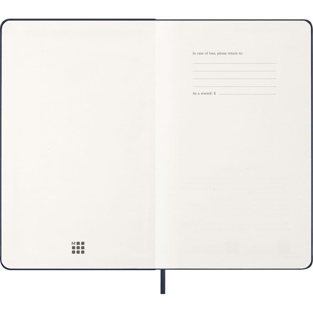 Moleskine Sapphire Blue Large Hard Cover 2027 Weekly Planner Third Alternate Image