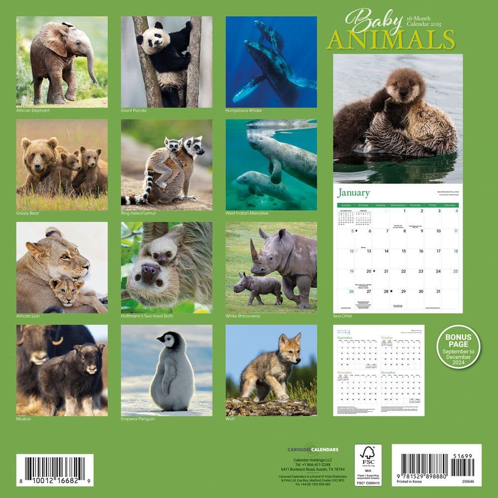 Baby Animals 2025 Wall Calendar First Alternate Image width=&quot;1000&quot; height=&quot;1000&quot;