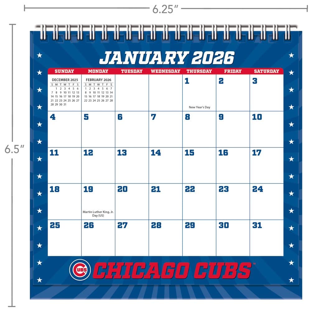 MLB Chicago Cubs 2026 Easel Desk Calendar Third Alternate Image