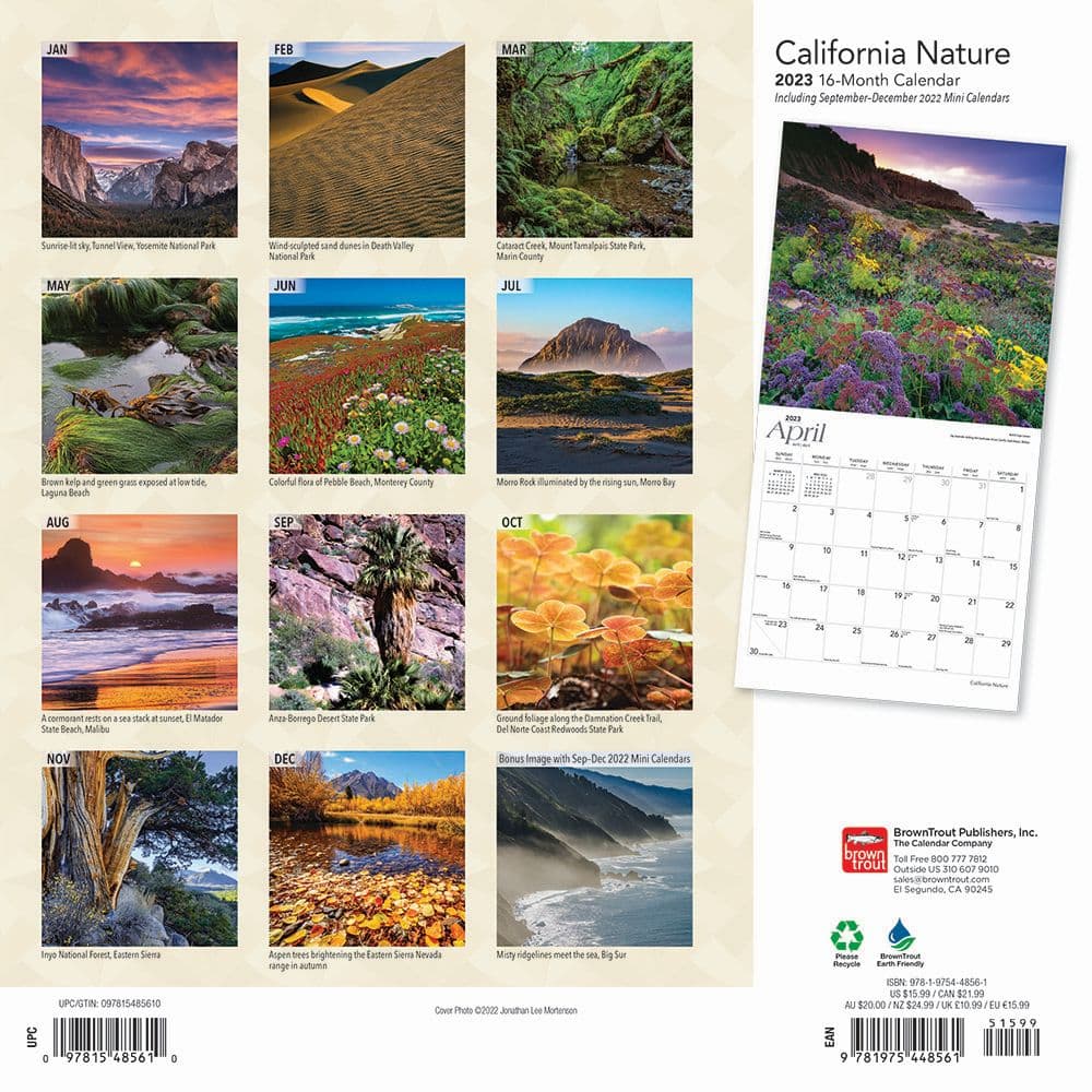 California Nature 2023 Wall Calendar - Calendars.com