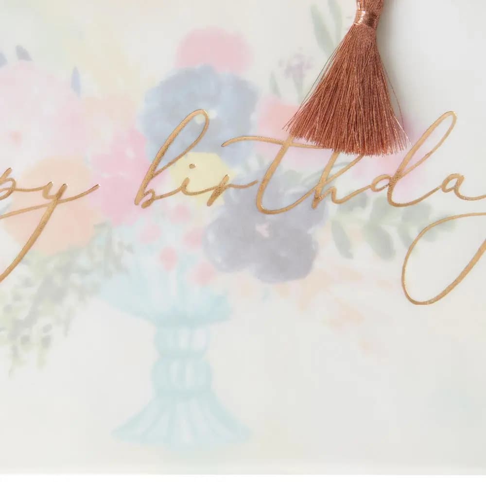 Flowers in Glass Vase Birthday Card Third Alternate Image width=&quot;1000&quot; height=&quot;1000&quot;