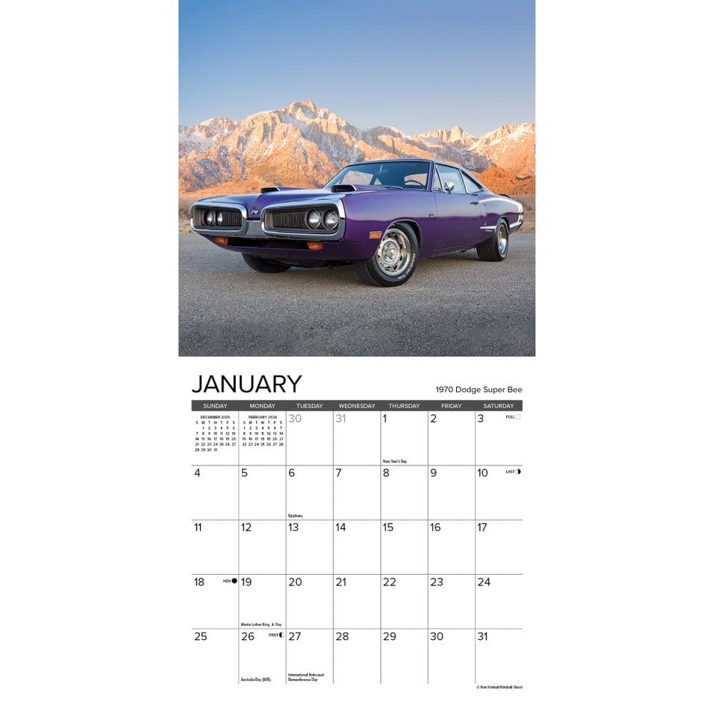 American Muscle Cars 2026 Mini Wall Calendar Second Alternate Image