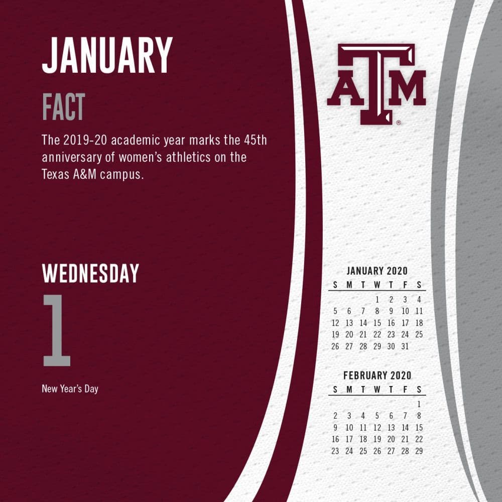 Texas A&m University Calendar - Customize and Print