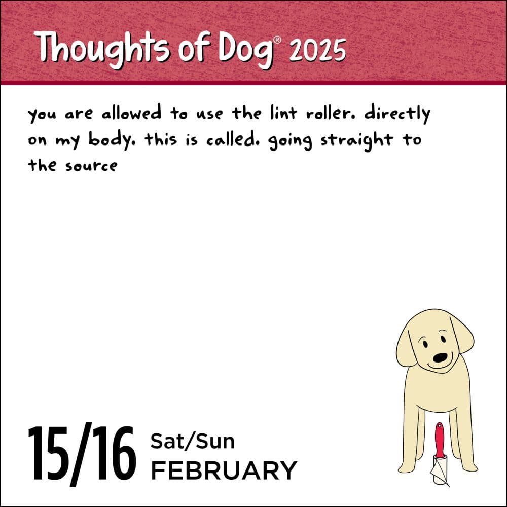 Thoughts of Dog 2025 Desk Calendar