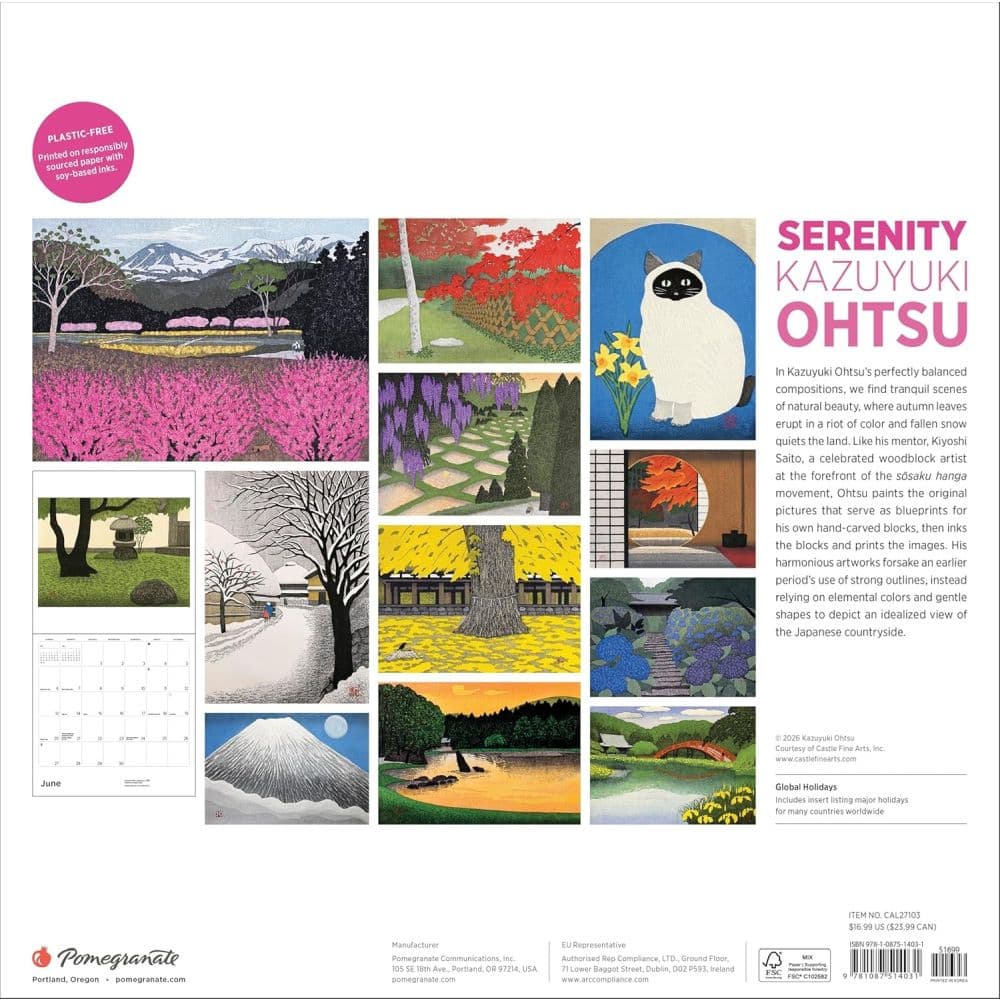 Ohtsu Serenity 2027 Wall Calendar First Alternate Image