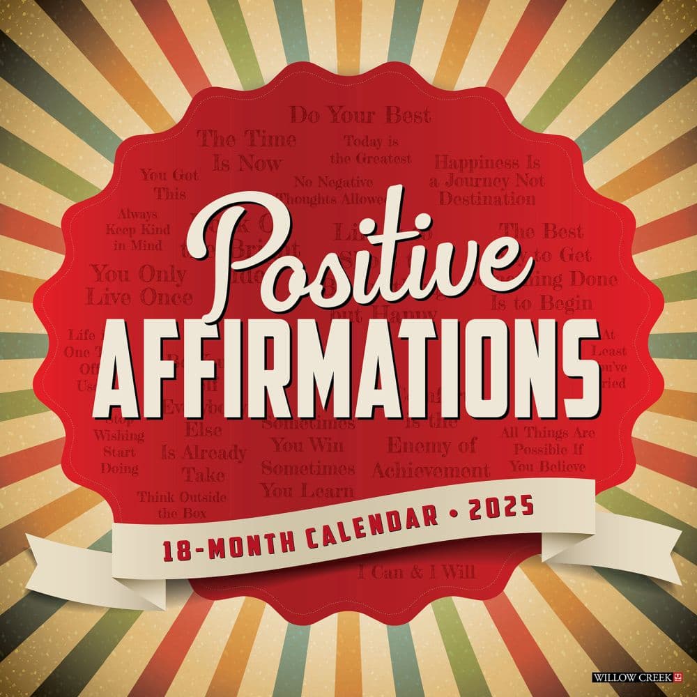 image Positive Affirmations 2025 Wall Calendar Main Image