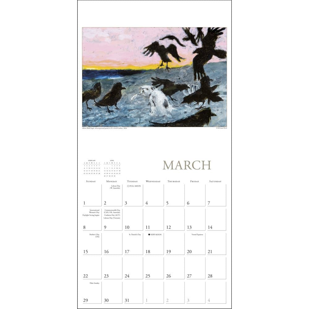 Art Of Jamie Wyeth 2026 Wall Calendar Second Alternate Image