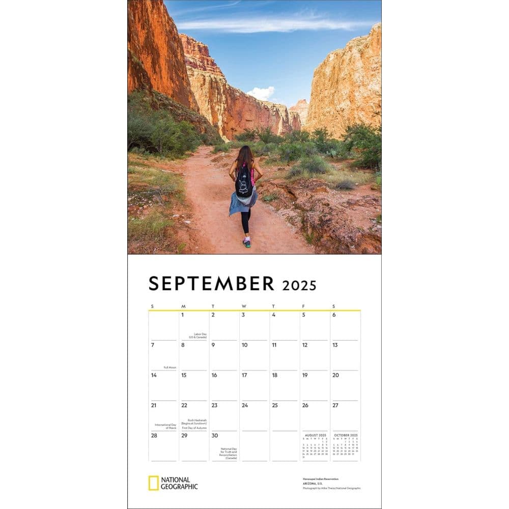 Hikes of a Lifetime 2025 Wall Calendar Third Alternate Image