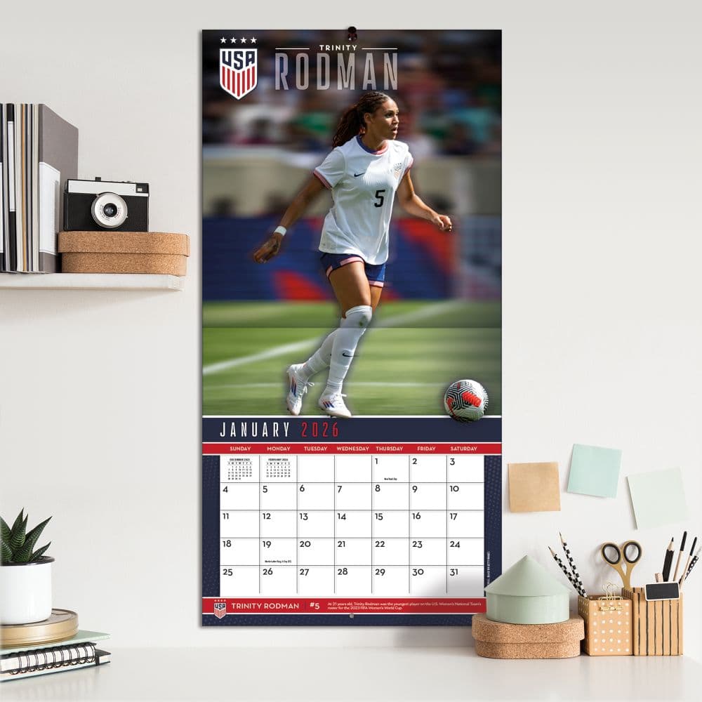 US Women&#39;s Soccer Team 2026 Wall Calendar Fifth Alternate Image