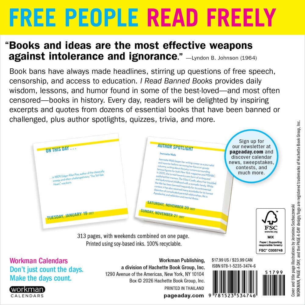 I Read Banned Books 2027 Page-A-Day Desk Calendar First Alternate Image