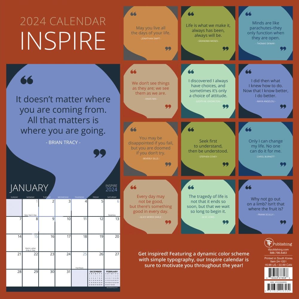 Inspire 2024 Wall Calendar