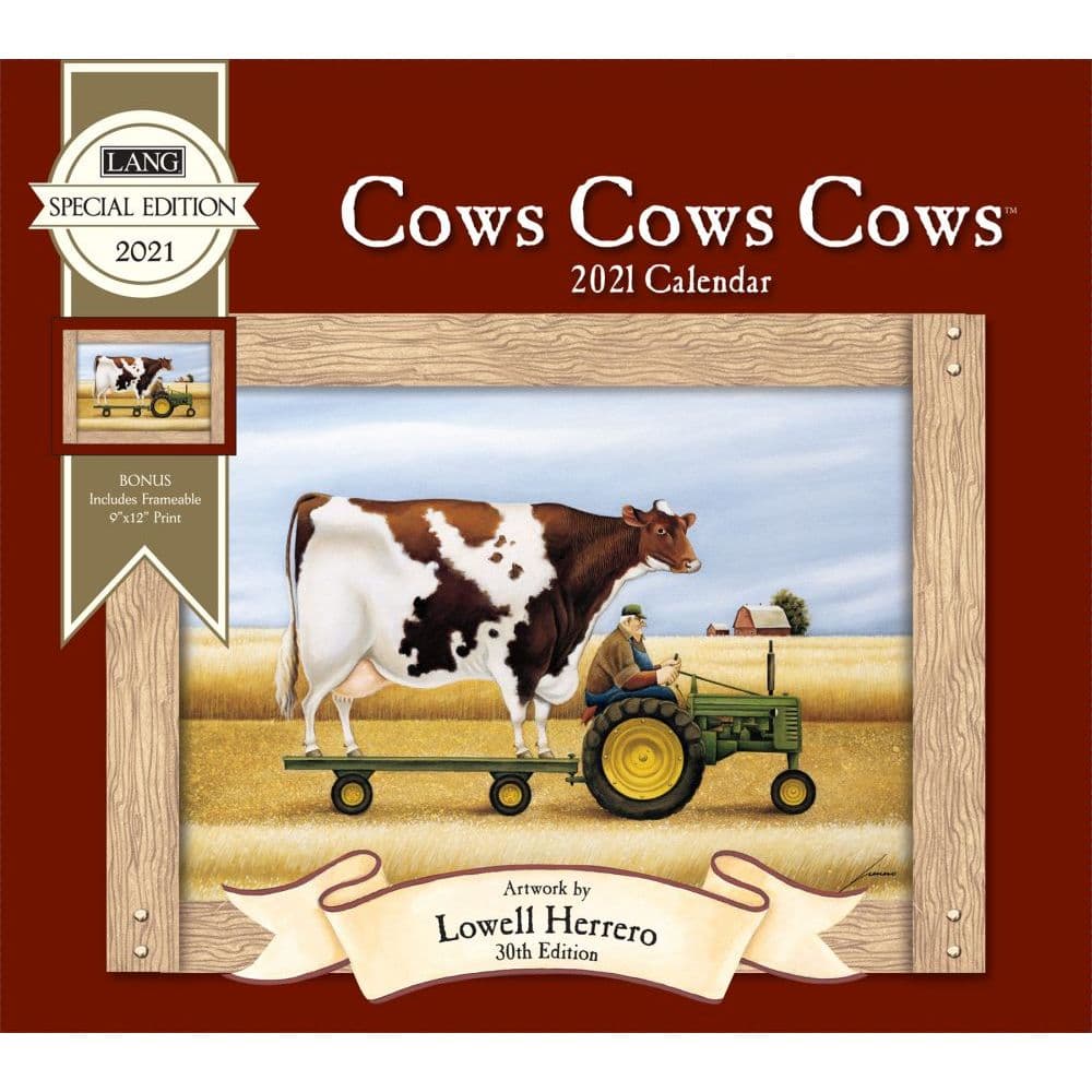 Cows Cows Cows Special Edition Wall Calendar