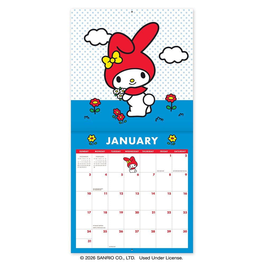 Hello Kitty and Friends Retro 2027 Wall Calendar Third Alternate Image