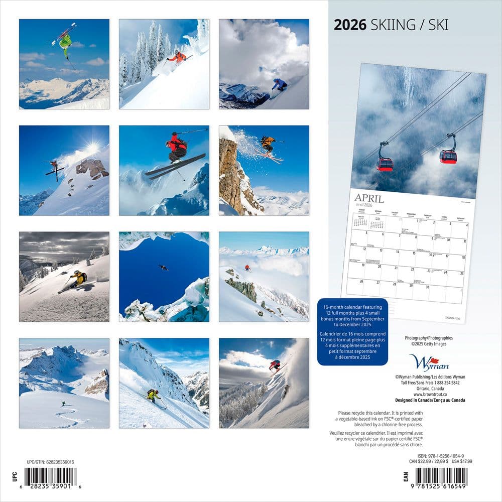Skiing 2026 Wall Calendar First Alternate Image