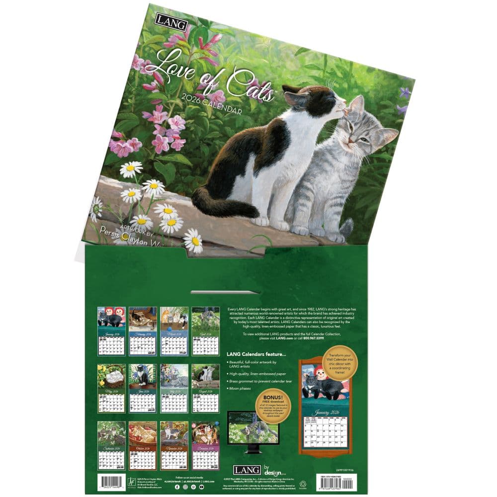 Love of Cats 2026 Wall Calendar by Persis Clayton Weirs_ALT3