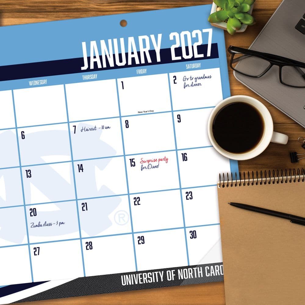 UNC Tar Heels 2027 Desk Pad 17" X 11" Fourth Alternate Image